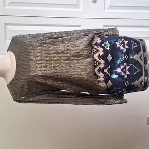 Express Sequin Geometric Print Mini Skirt Size M